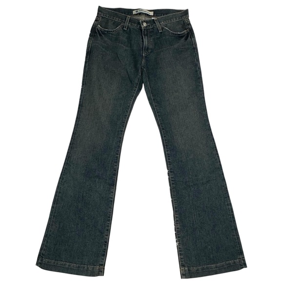 VTG Gap Long And Learn Jeans Womens Sz 4 Dark Wash Flare Denim Y2K Made In USA - Picture 1 of 10